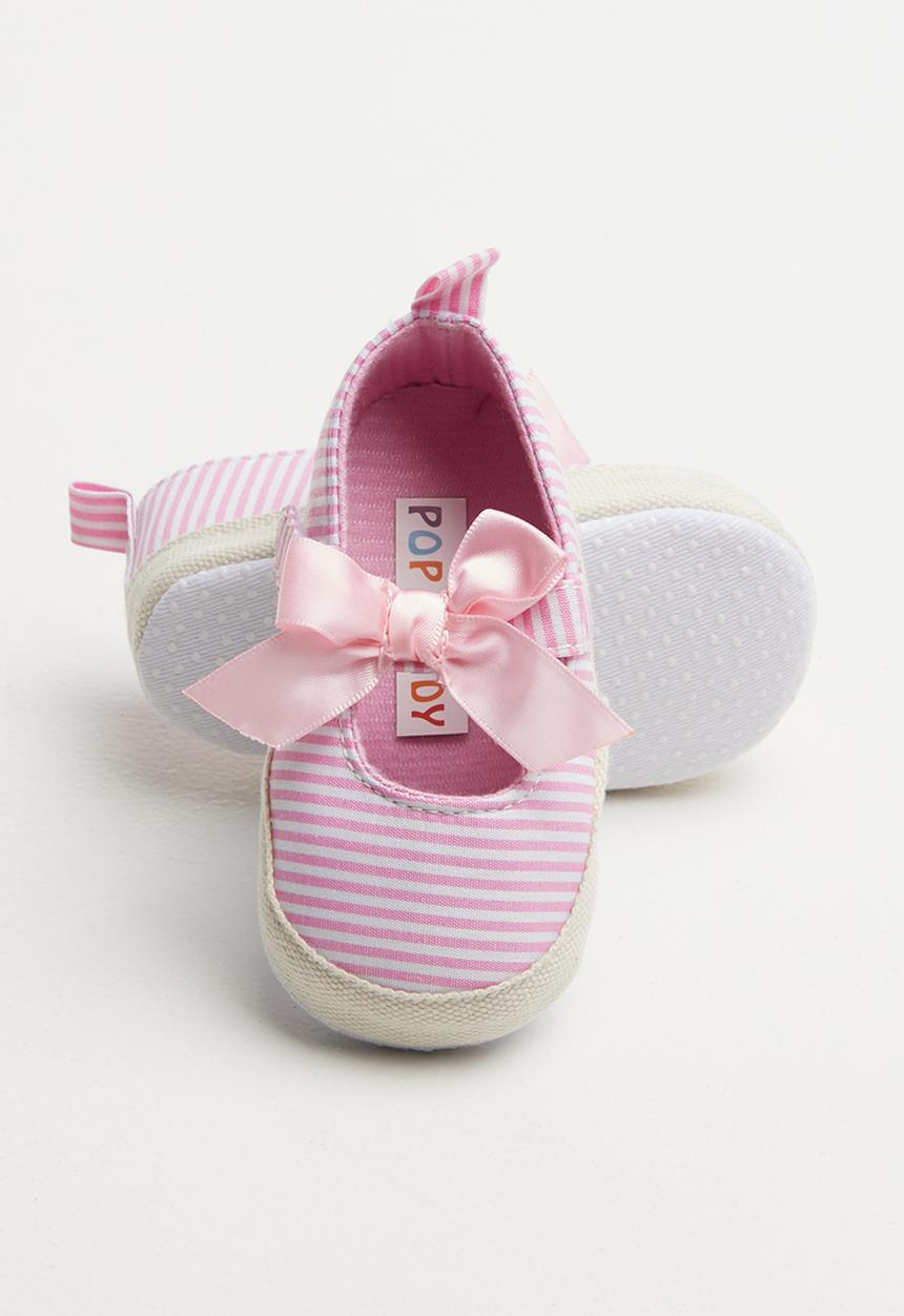 Pop Candy - Pink bow pumps - pink & white 