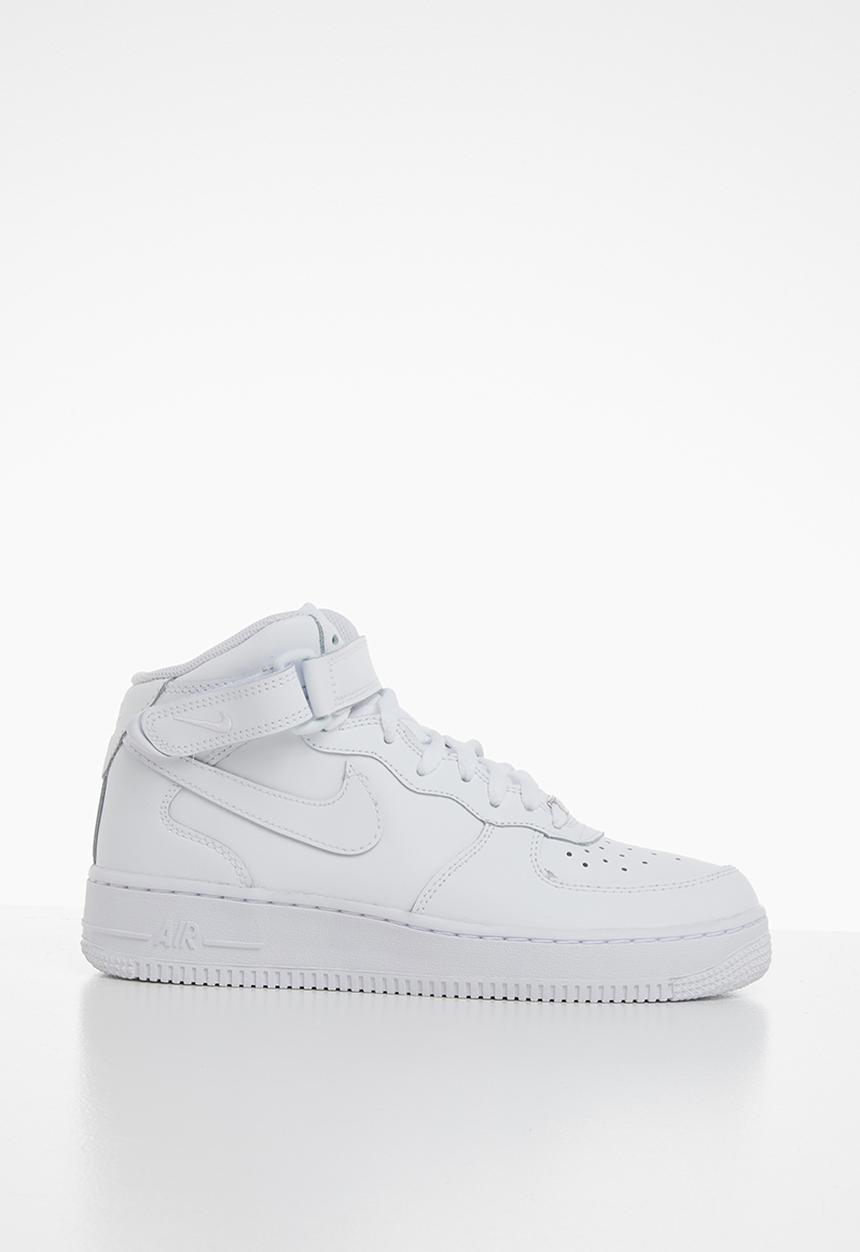 Nike - Nike Air Force 1 mid basketball sneaker - white