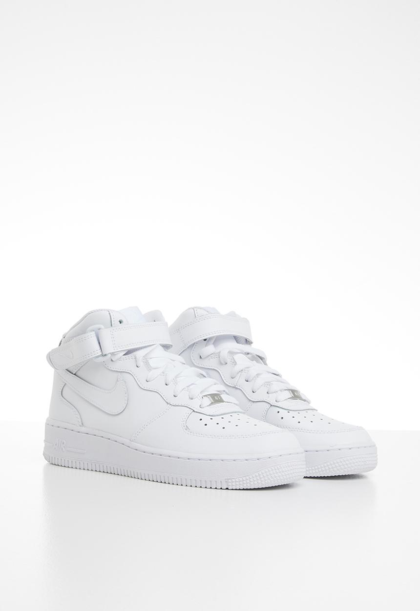Nike - Nike Air Force 1 mid basketball sneaker - white
