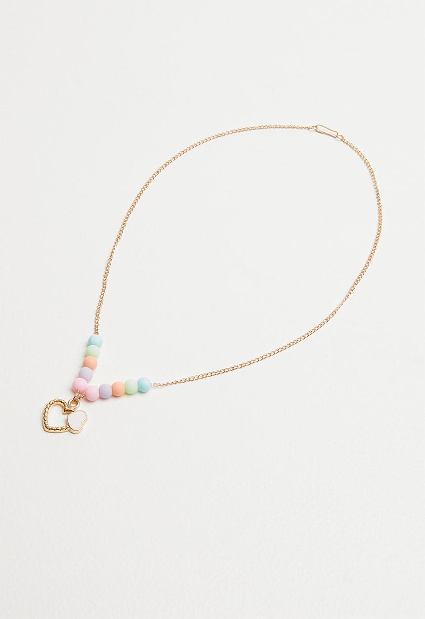 Pop Candy - Multi colour bead necklace - gold