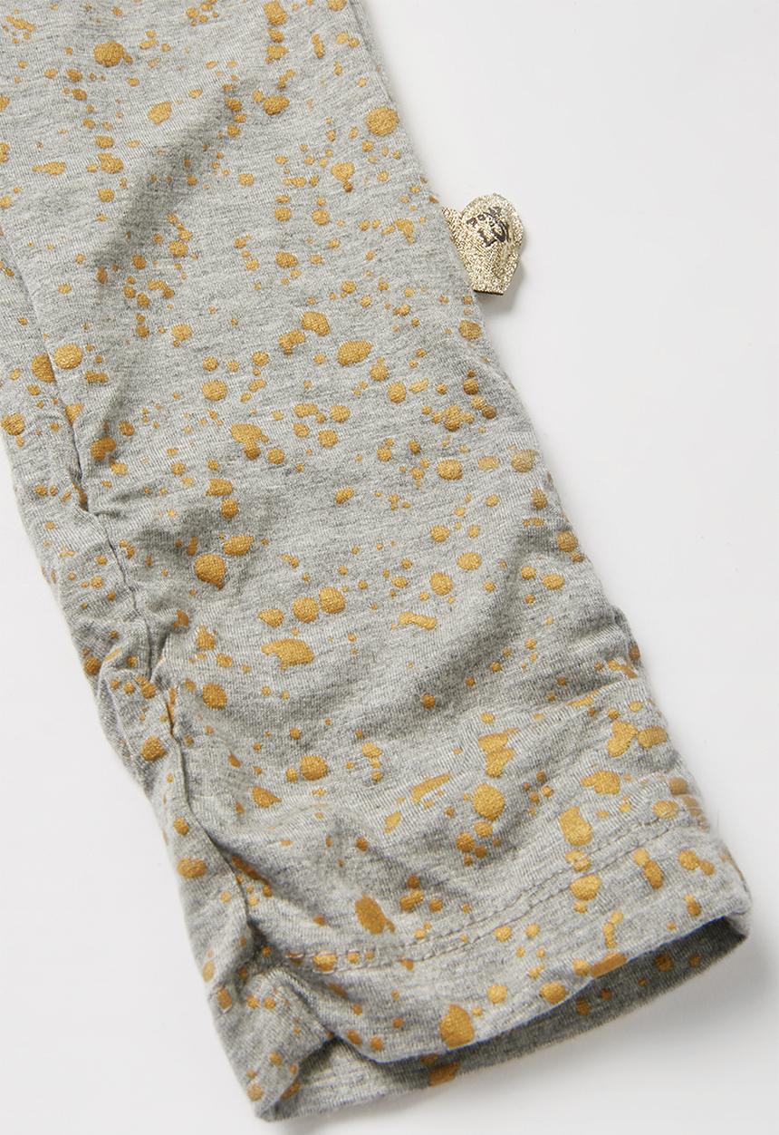 Pop Candy - Girls stretched jumpsuit - grey & gold 