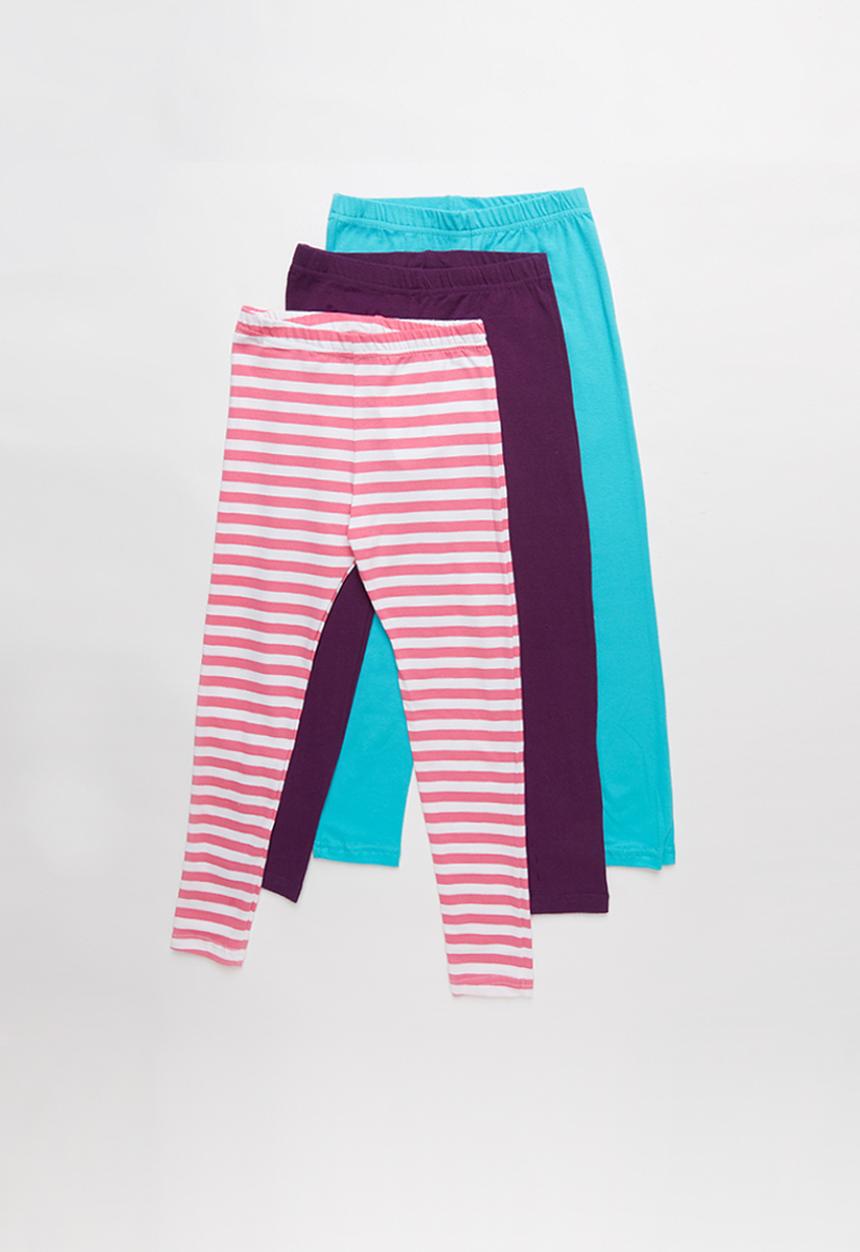 Pop Candy - Kids 3 pack printed leggings - multi