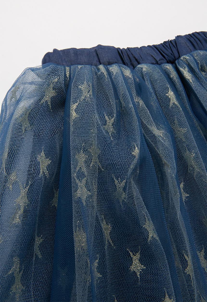 Pop Candy - Mesh skirt - navy 