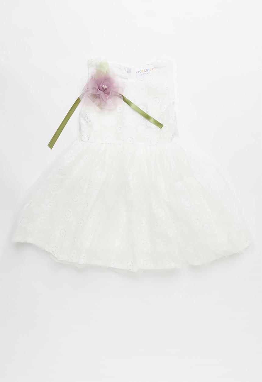 Pop Candy - Printed sleeveless dress - white