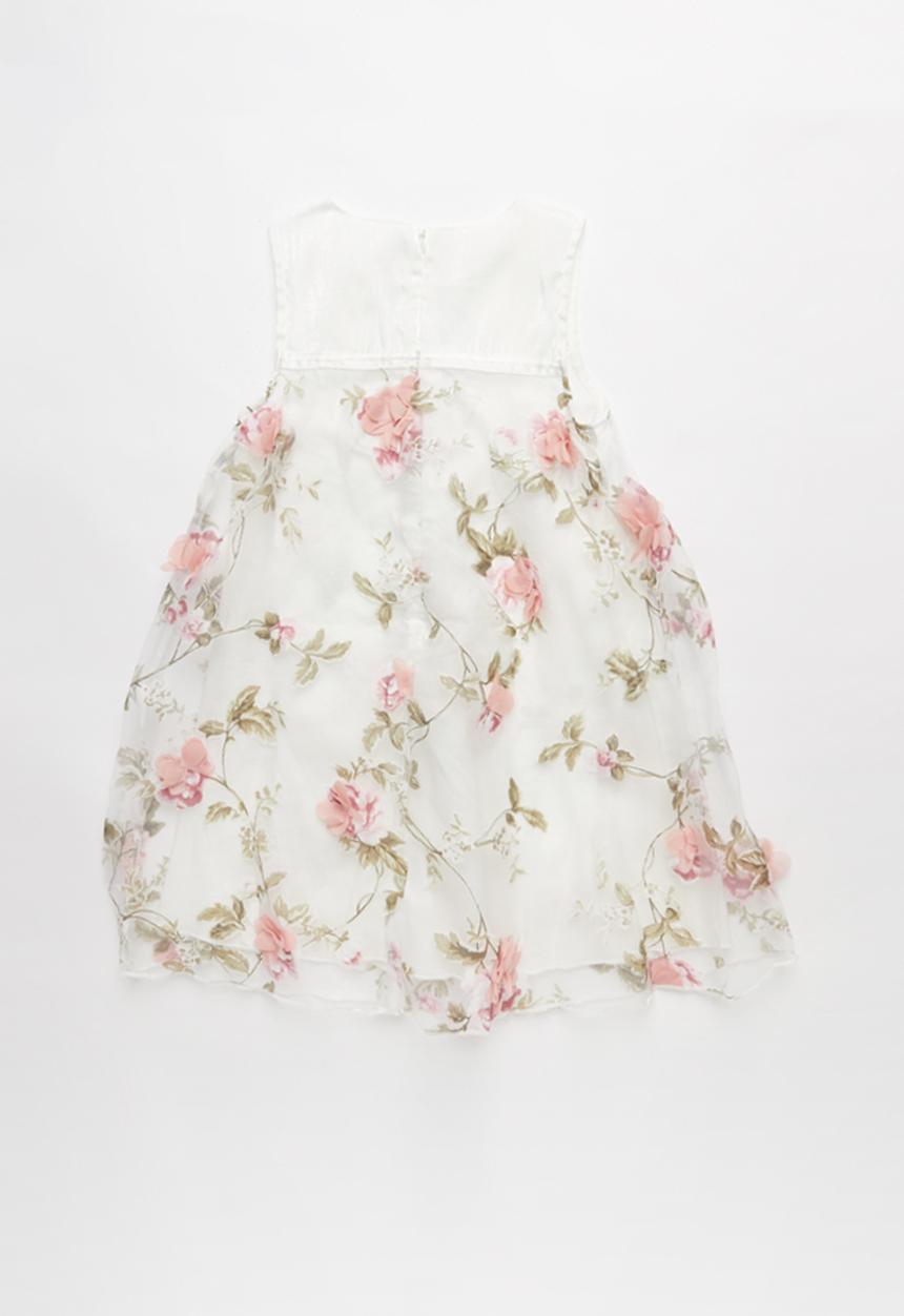 Pop Candy - Embroidered combo dress - white