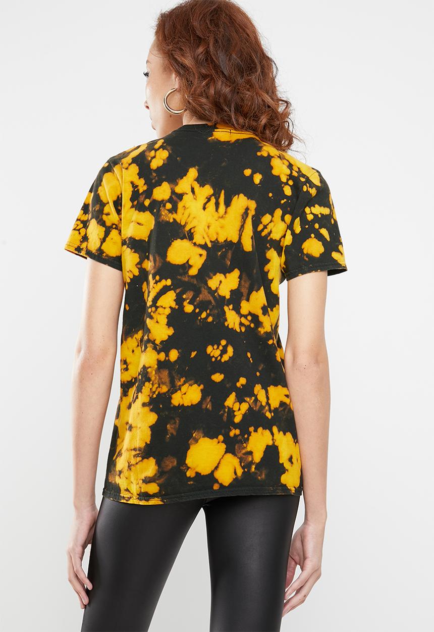 Missguided - Tie dye shirt - yellow & black