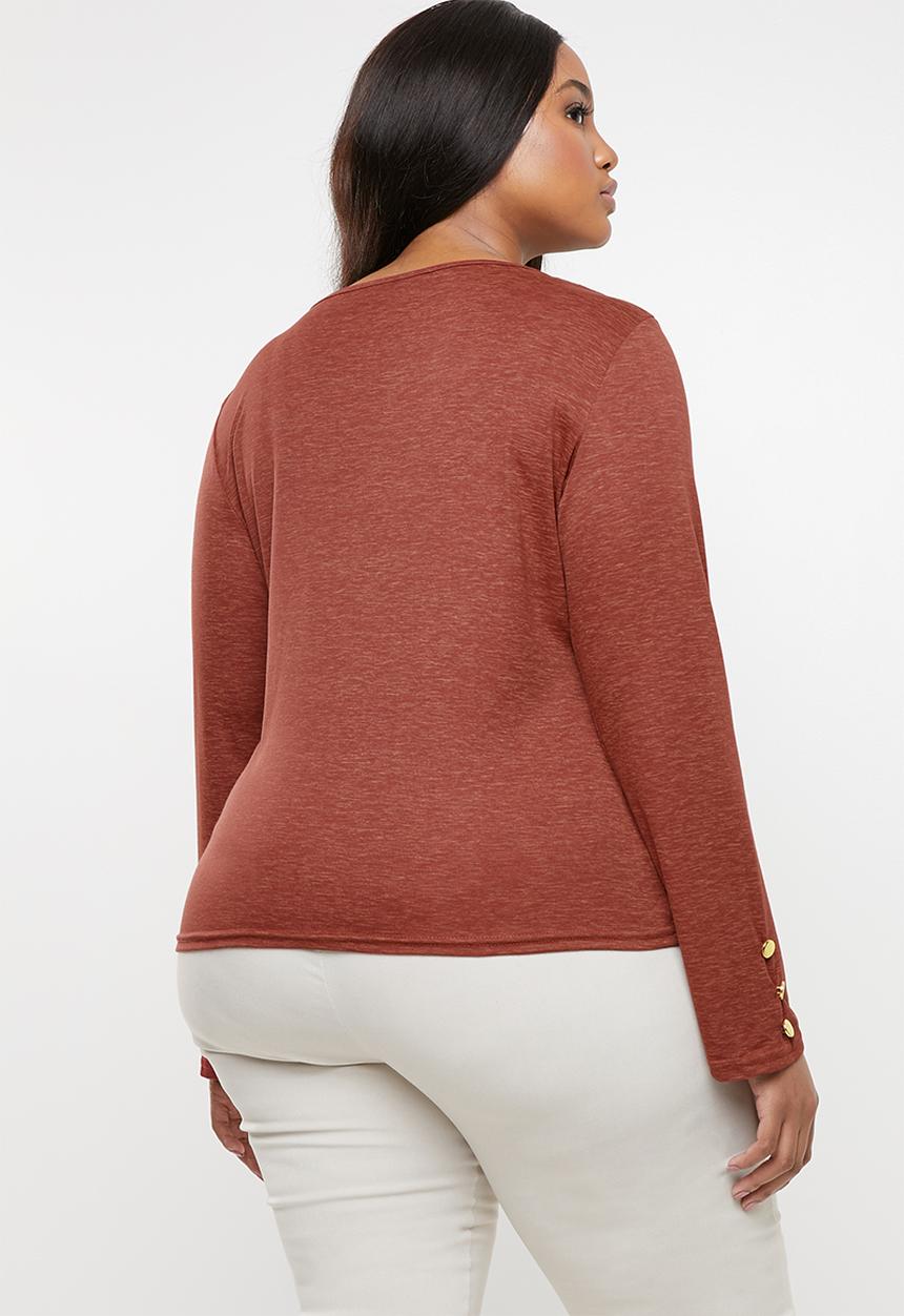 edit Plus - Front drape top - rust