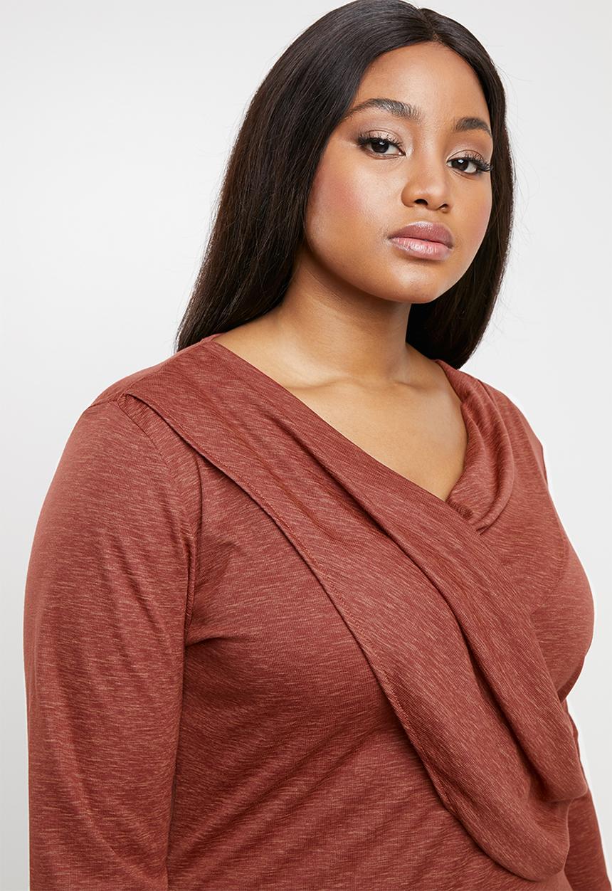 edit Plus - Front drape top - rust