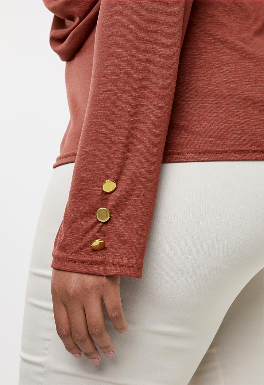 edit Plus - Front drape top - rust