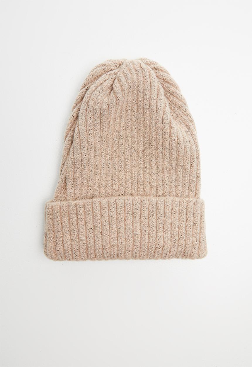 Pop Candy - Ribbed beannie - neutral 