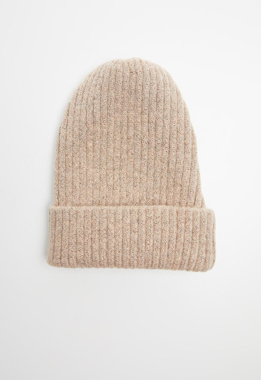 Pop Candy - Ribbed beannie - neutral 