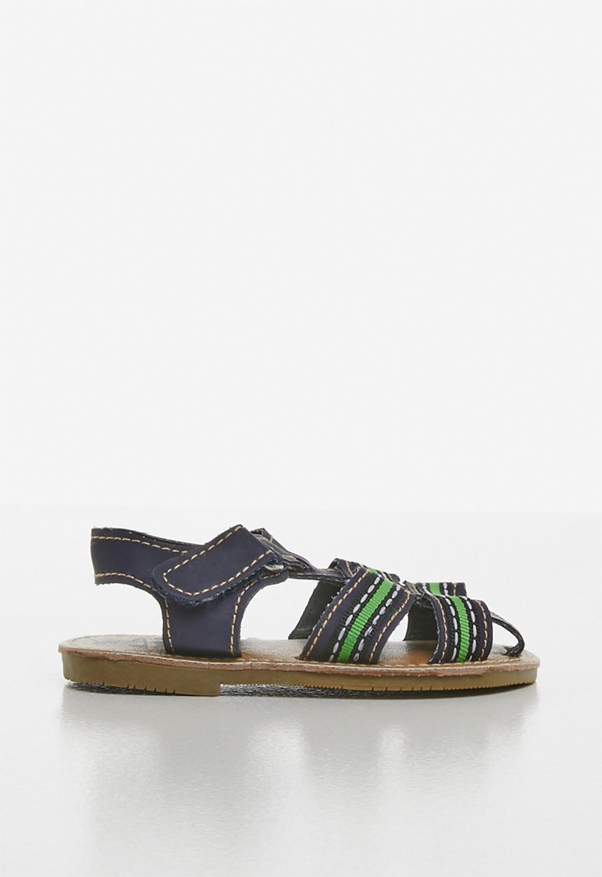 Pop Candy - Baby boys sandals - navy & green