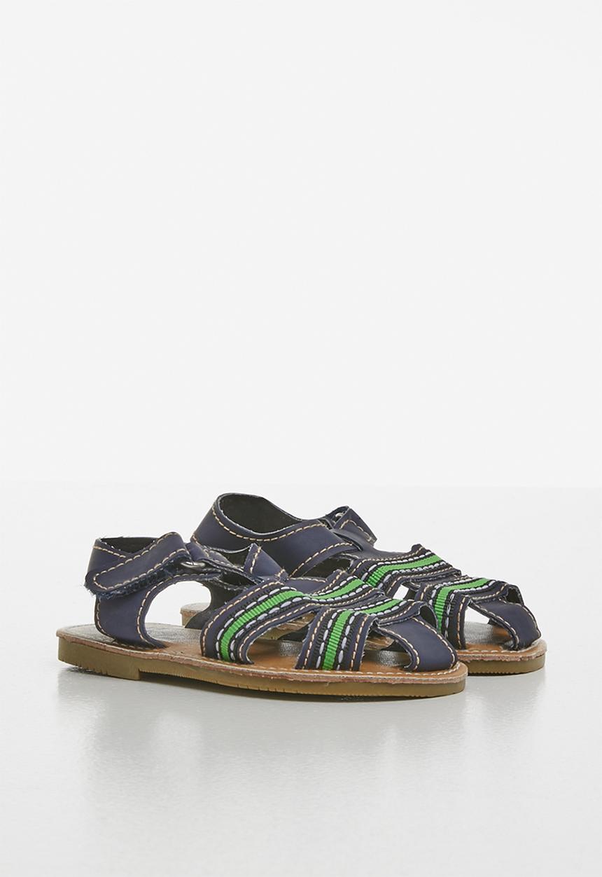 Pop Candy - Baby boys sandals - navy & green