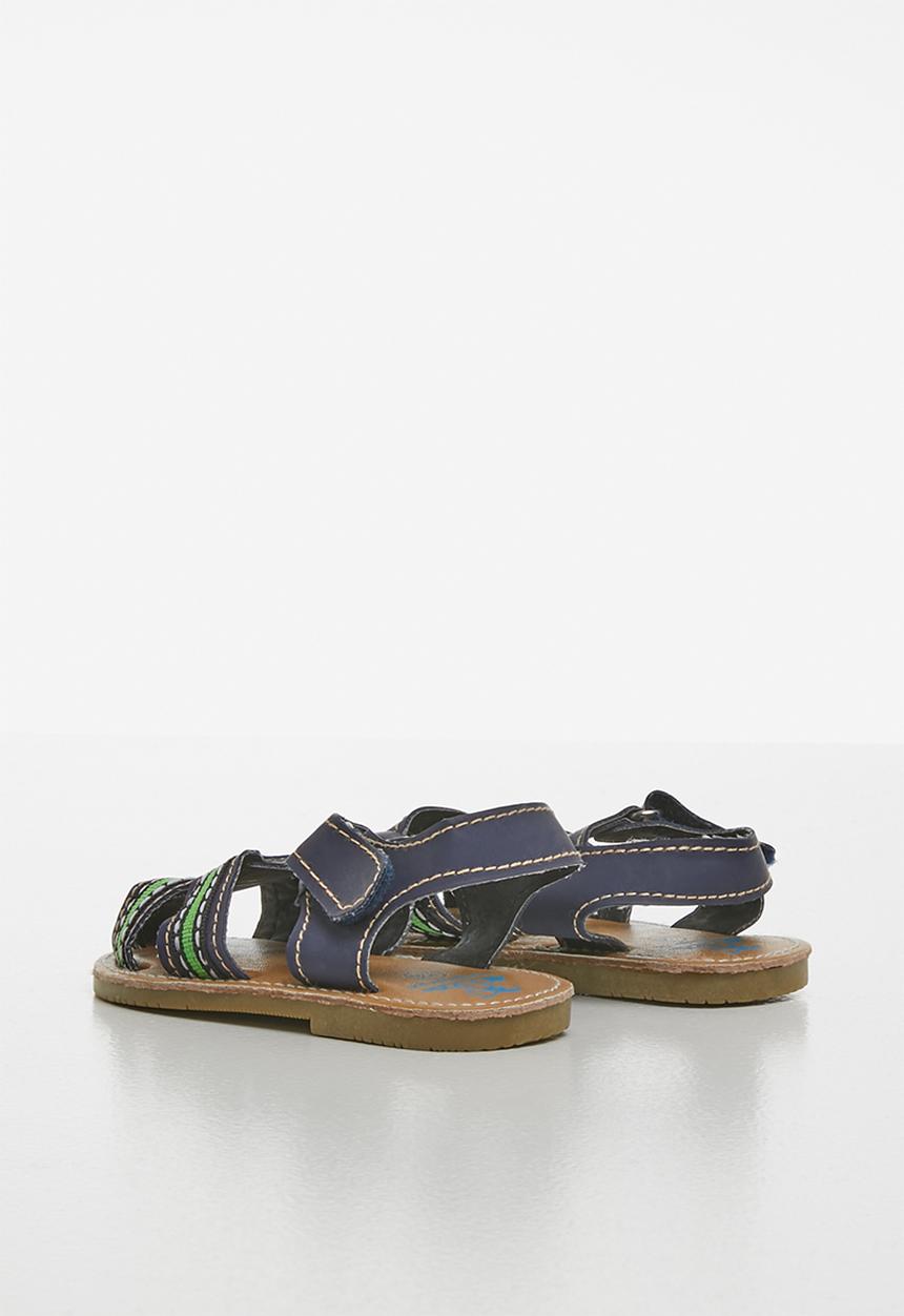 Pop Candy - Baby boys sandals - navy & green