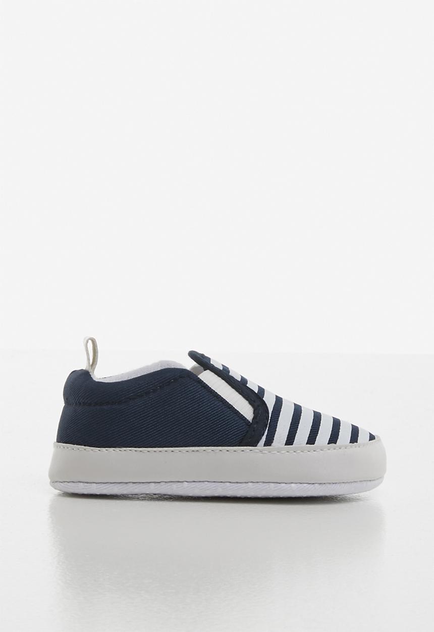 Pop Candy - Infants booties - navy & white