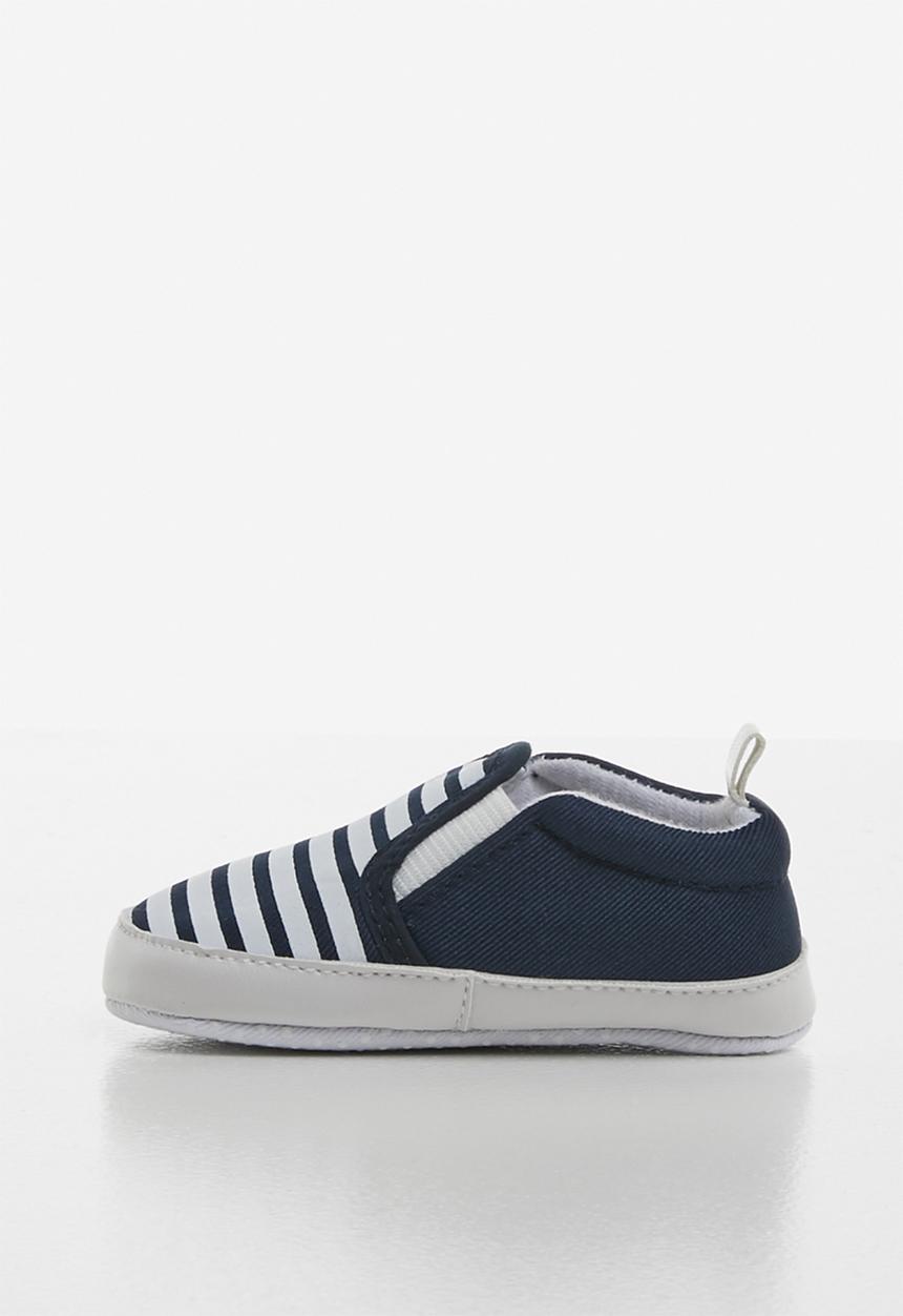 Pop Candy - Infants booties - navy & white