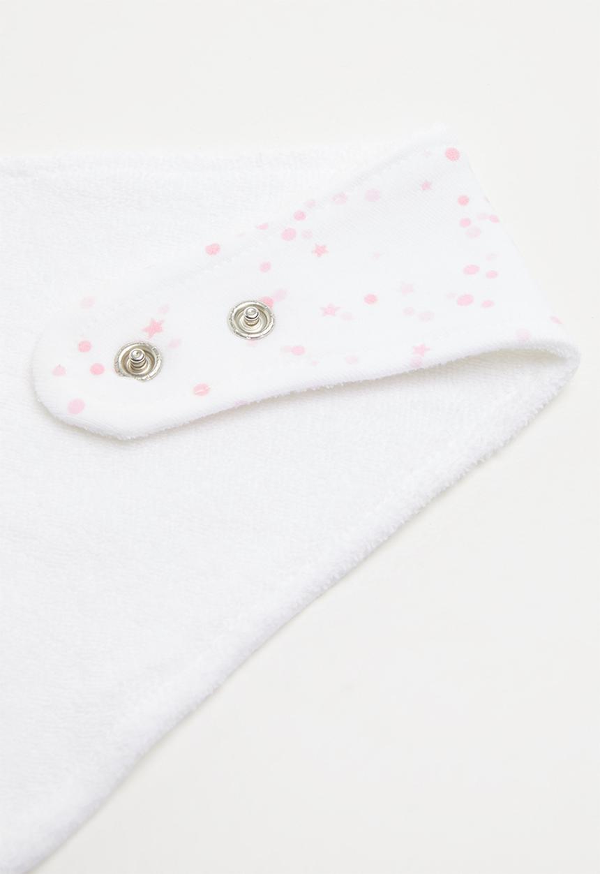 Pop Candy - Baby girls bib - pink & white