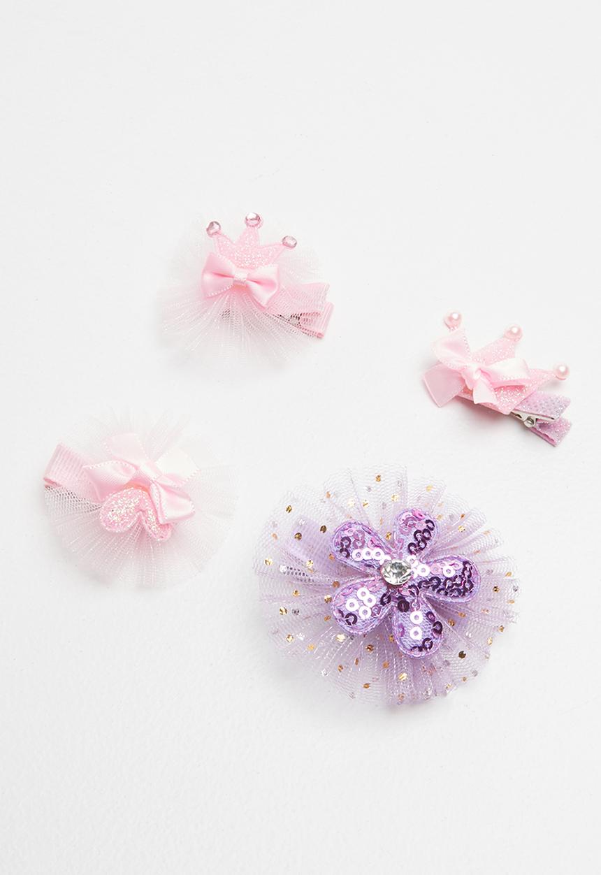 Pop Candy - 4 piece pack clip - pink & purple