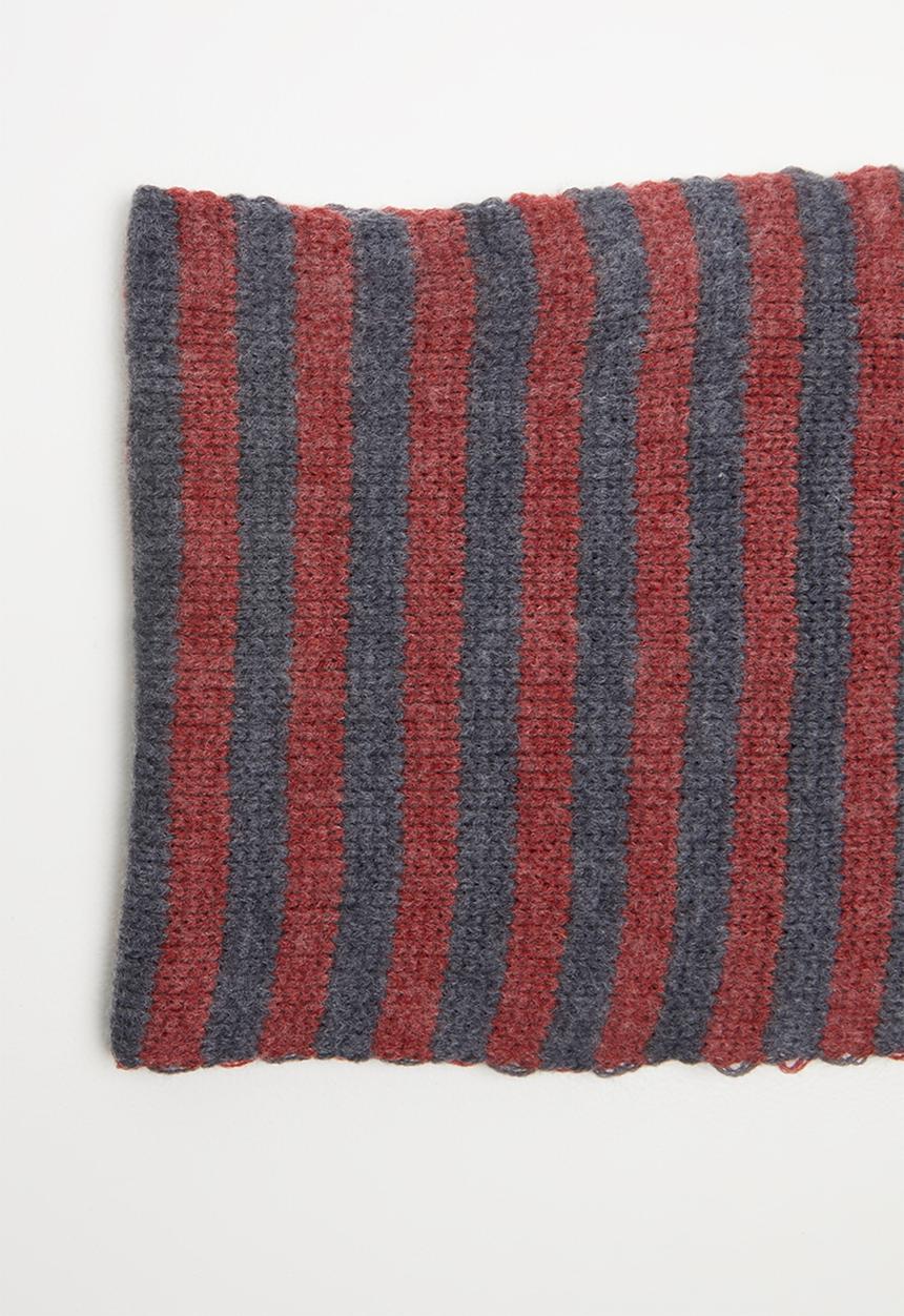 Pop Candy - Kids snood - navy & burgundy