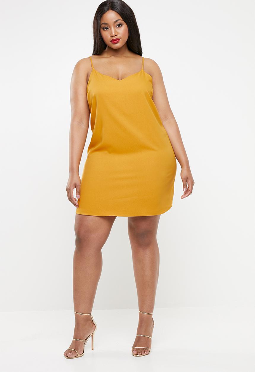 Missguided - Curve cami dress - yellow 