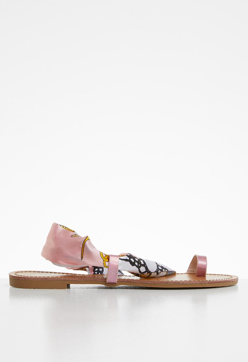 Miss Black - Kalie sandal - pink & white 