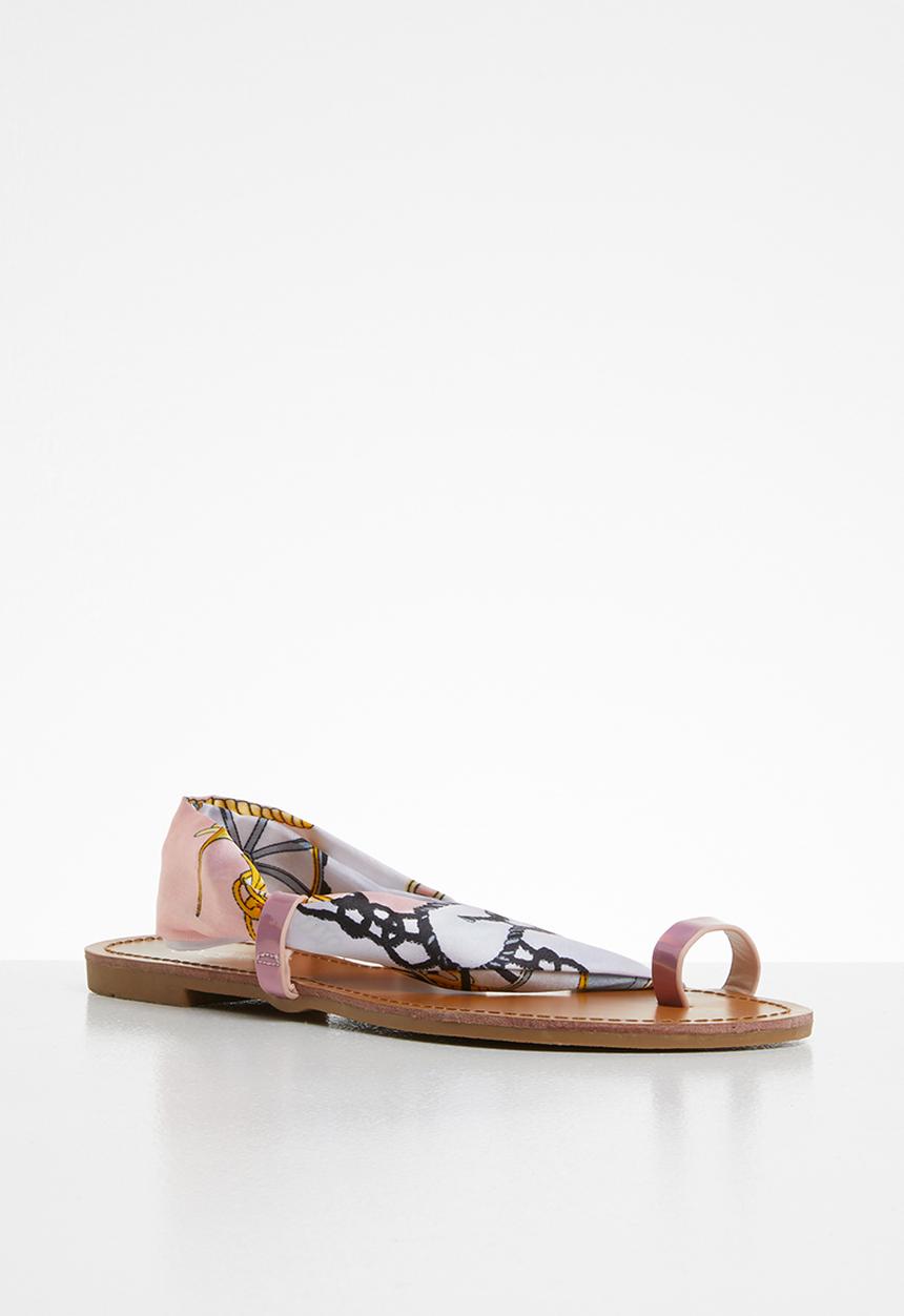 Miss Black - Kalie sandal - pink & white 