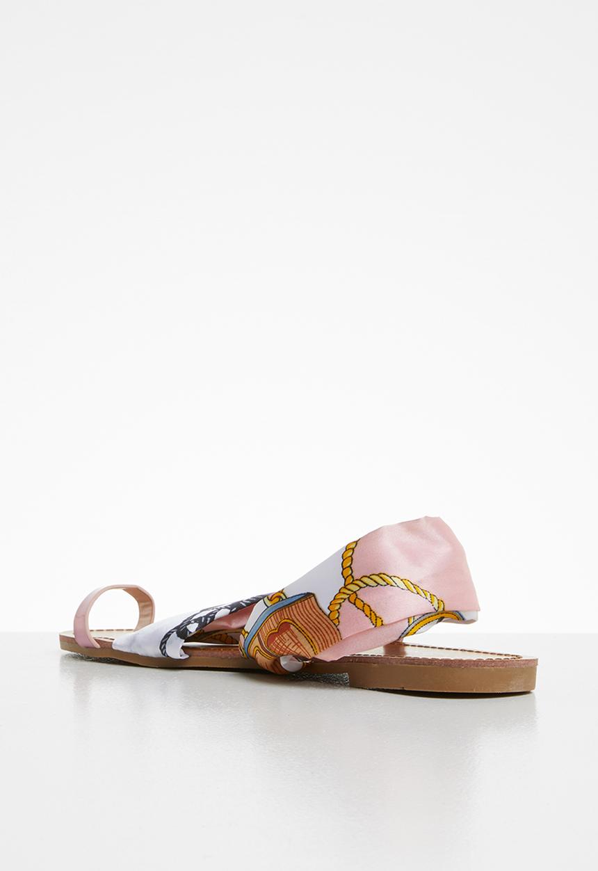 Miss Black - Kalie sandal - pink & white 