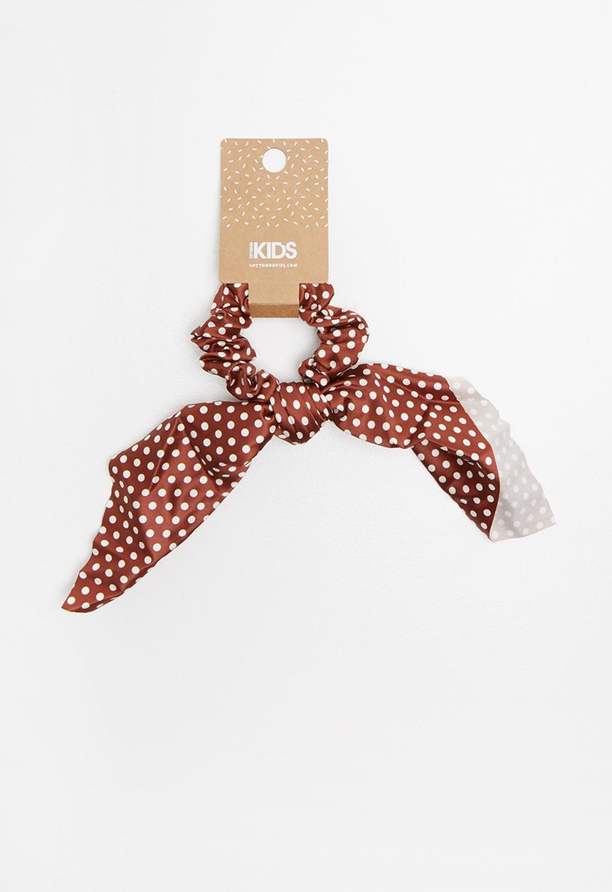 Cotton On - Scarf scrunchie - burgundy & white
