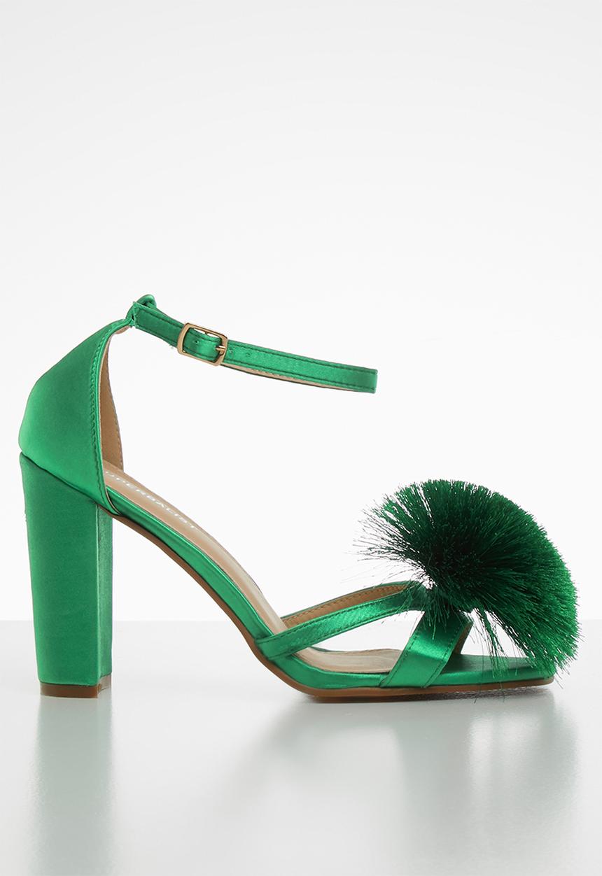 Superbalist - Grace pom pom detail heel - green