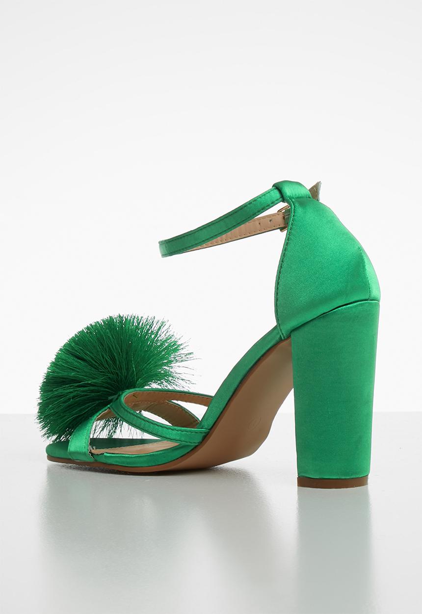 Superbalist - Grace pom pom detail heel - green