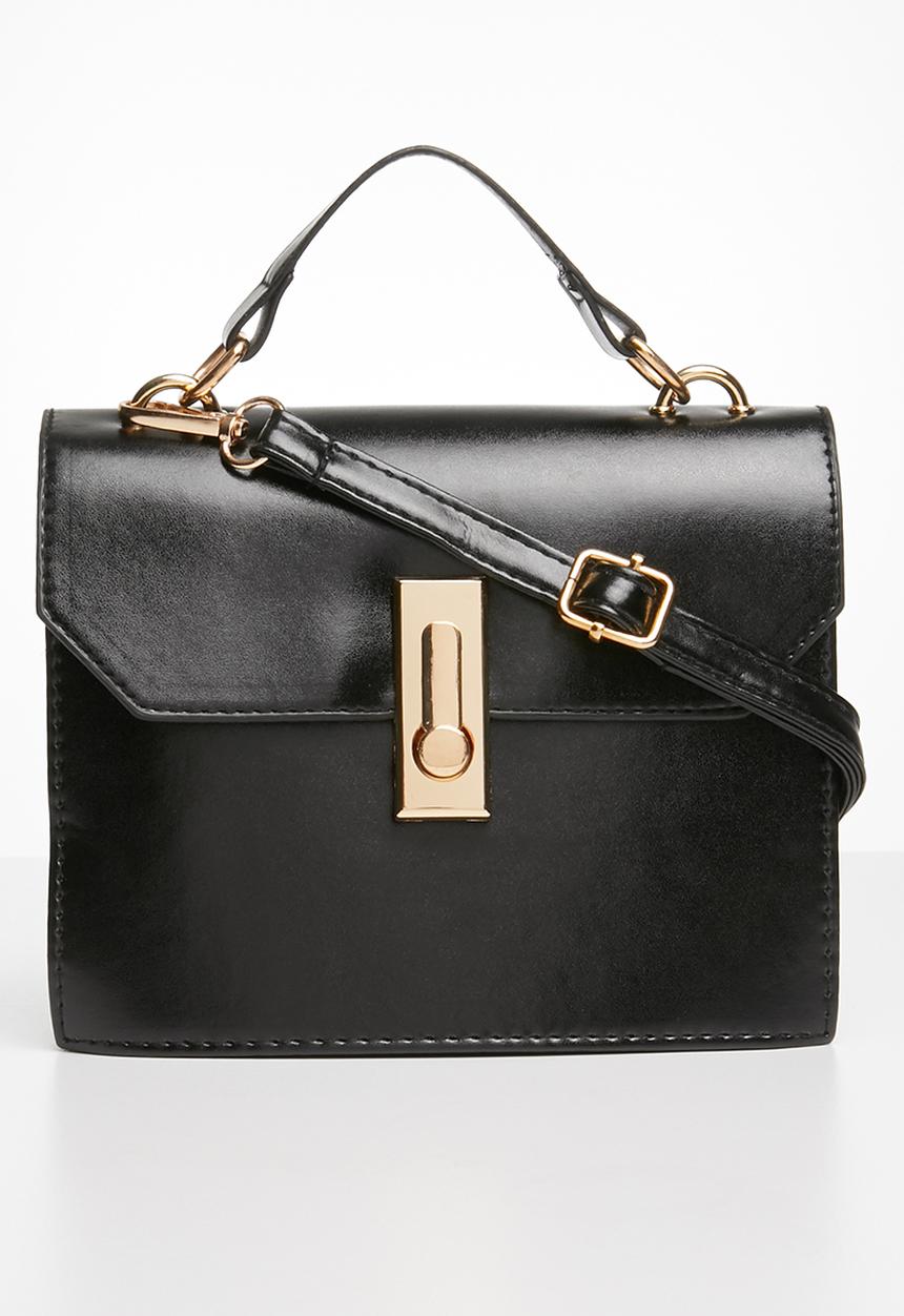Superbalist - Patch faux leather detail bag - black