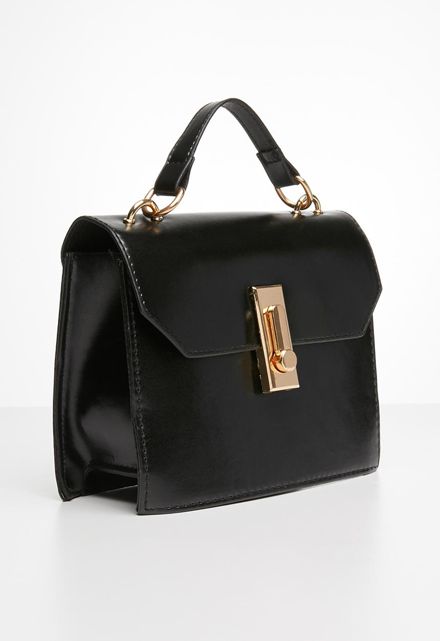 Superbalist - Patch faux leather detail bag - black