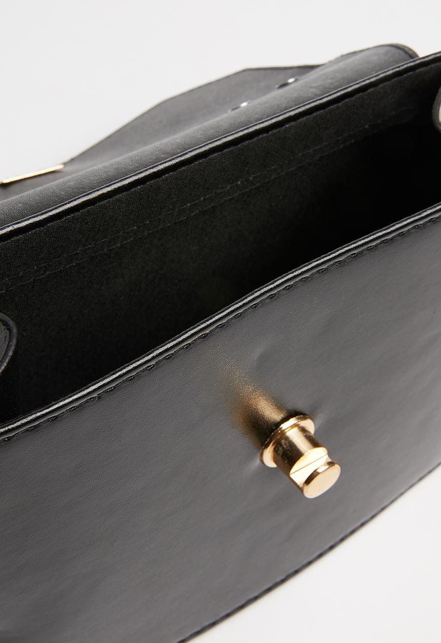 Superbalist - Patch faux leather detail bag - black