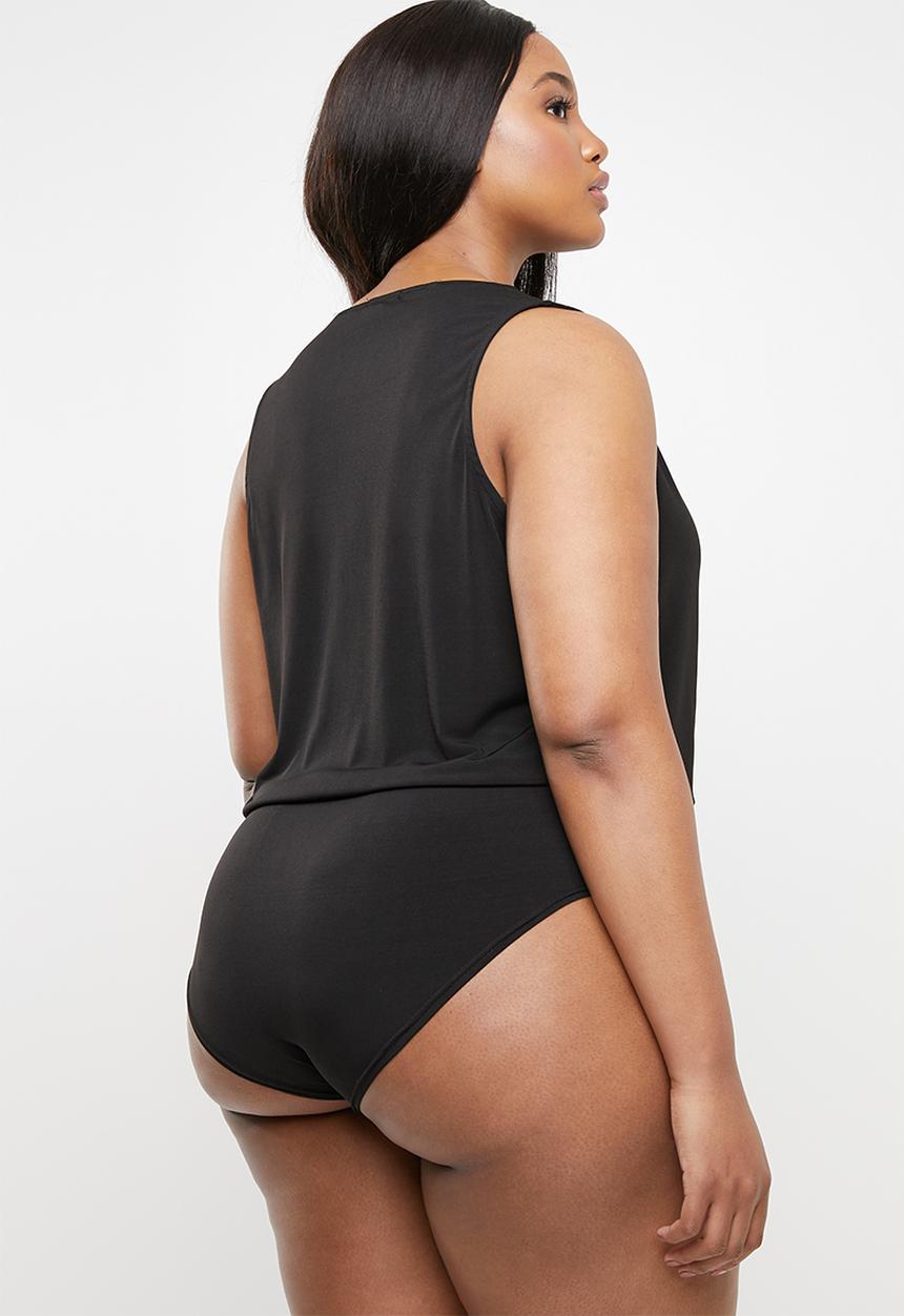 STYLE REPUBLIC PLUS - Wrap bodysuit - black