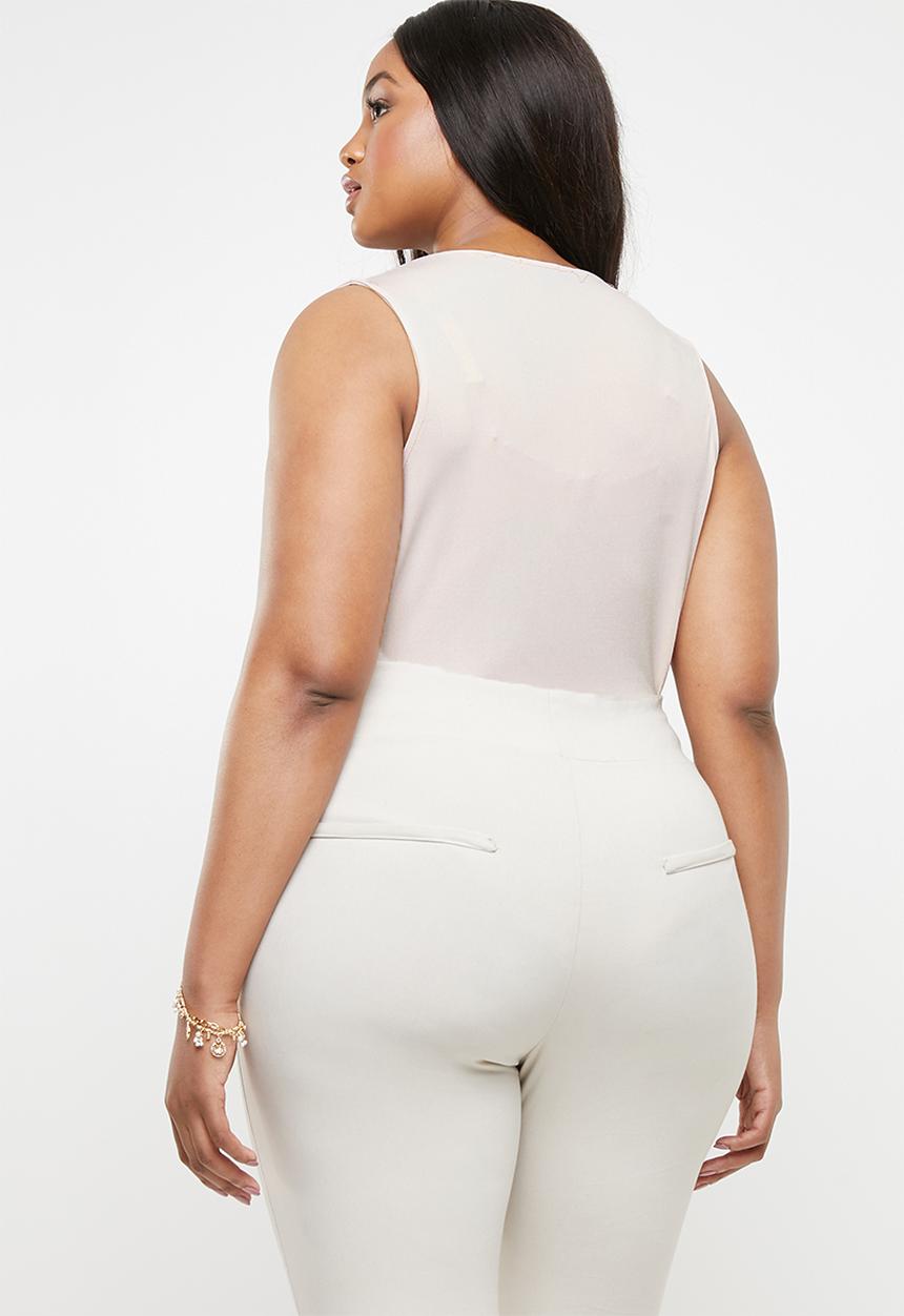 STYLE REPUBLIC PLUS - Wrap bodysuit - beige