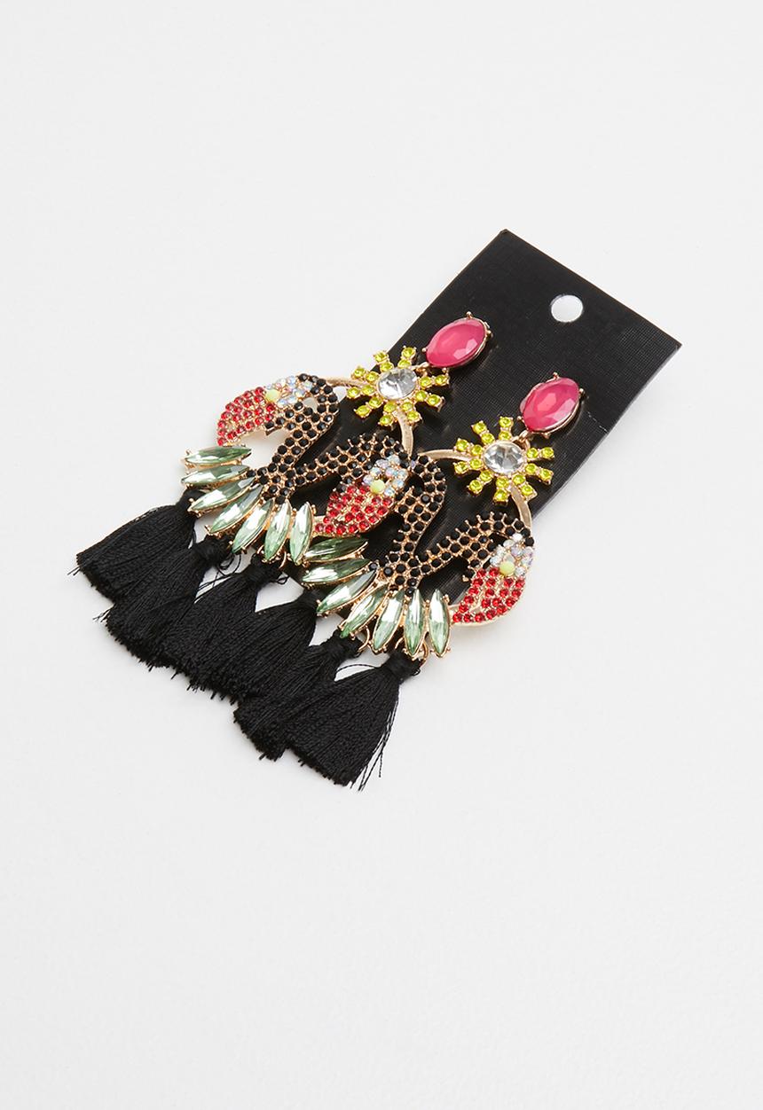STYLE REPUBLIC - Tassel earrings - black