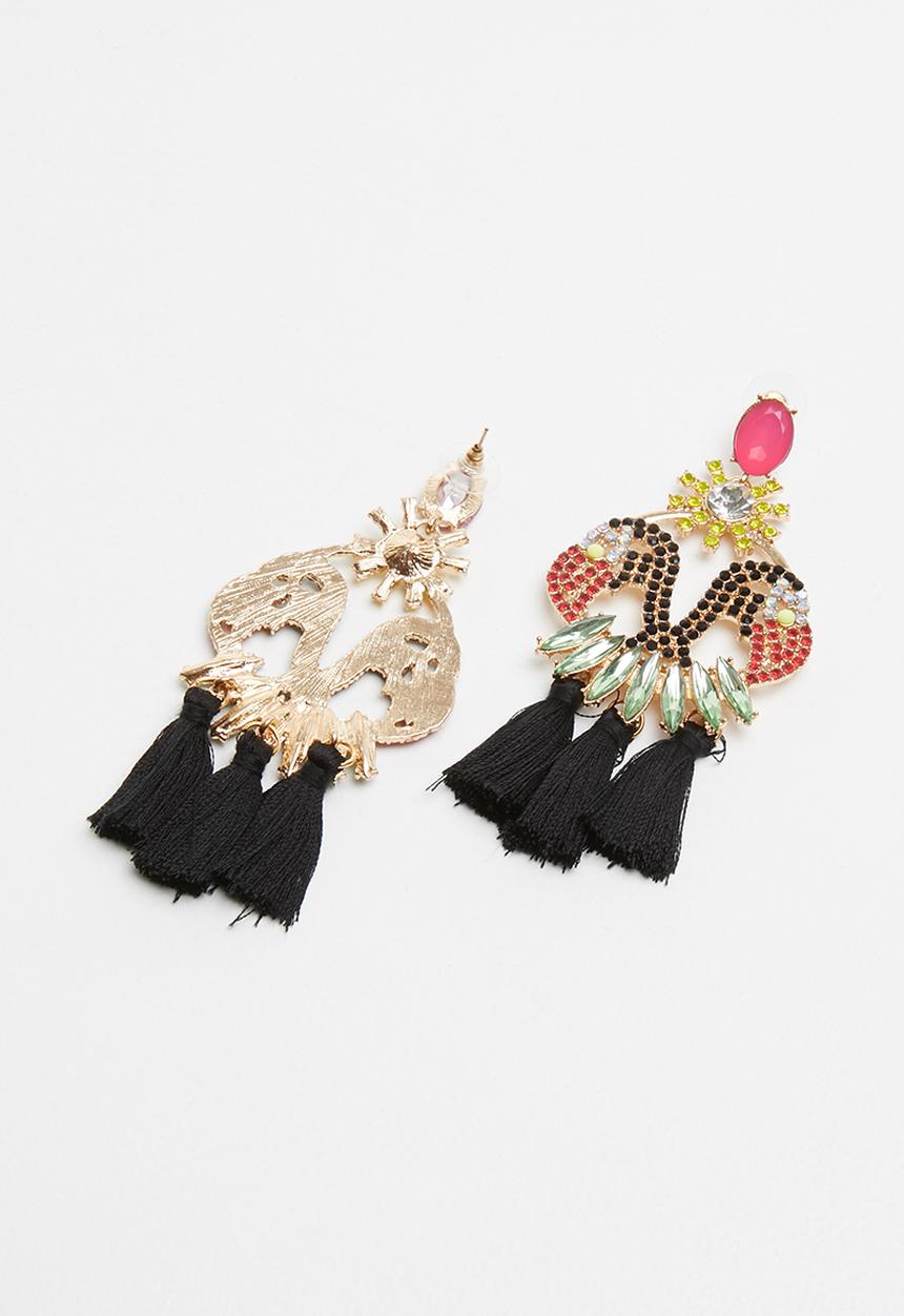 STYLE REPUBLIC - Tassel earrings - black