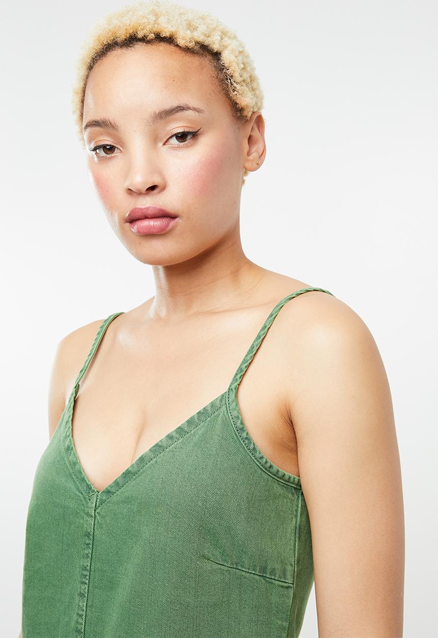 Supré  - The falls denim dress - green 