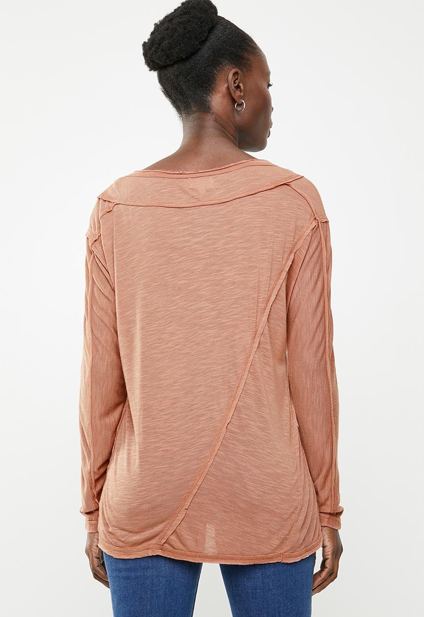 edit - Weekend light weight lounge top - brown