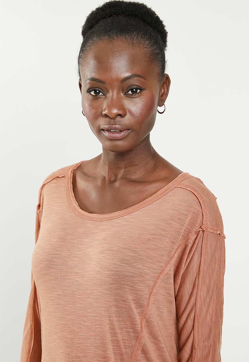 edit - Weekend light weight lounge top - brown