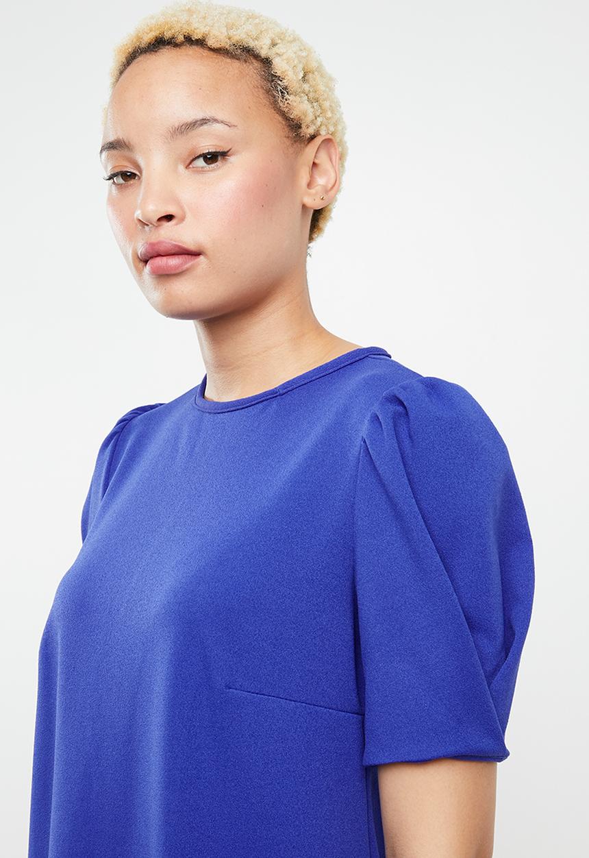 c(inch) - Volume sleeve dress - blue