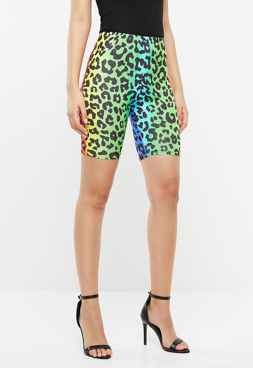 Missguided - Tie dye animal print shorts - multi