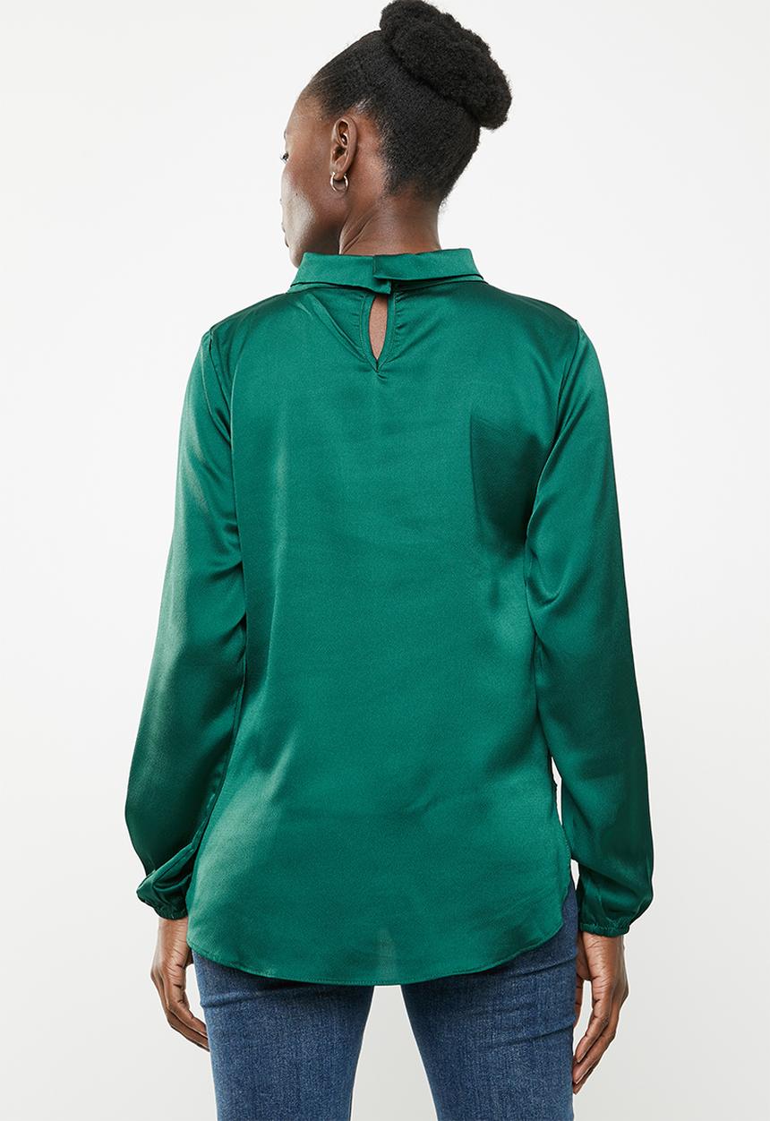 edit - Lantern sleeve blouse - green