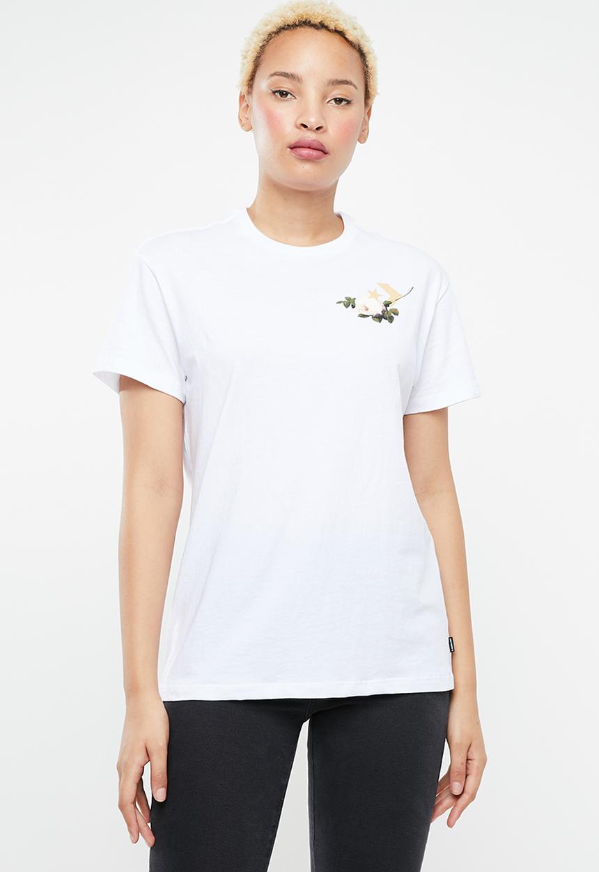 Converse - Converse floral basketball relaxed tee - white