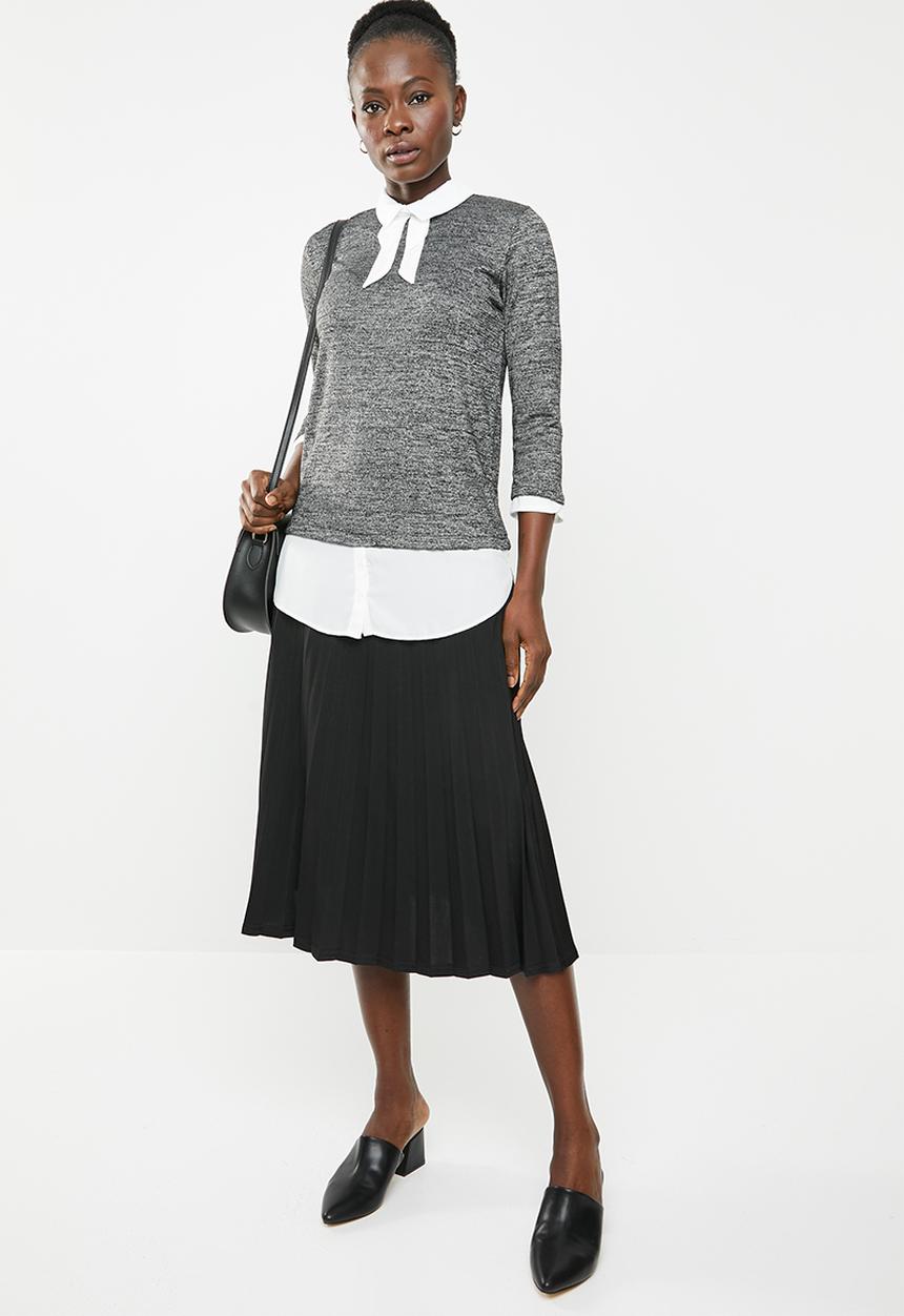 edit - Combo top - grey & white
