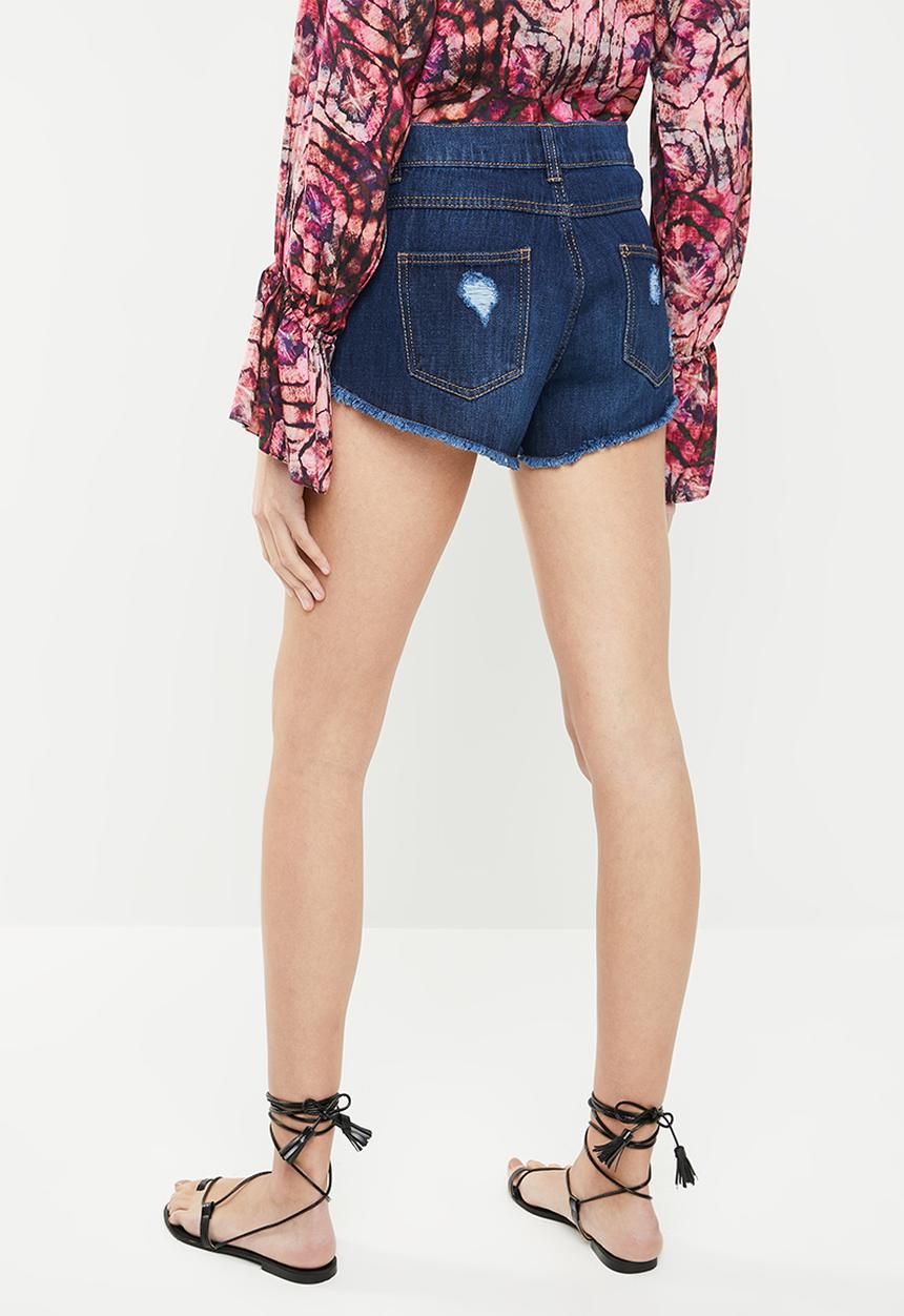STYLE REPUBLIC - Ripped denim shorts - navy