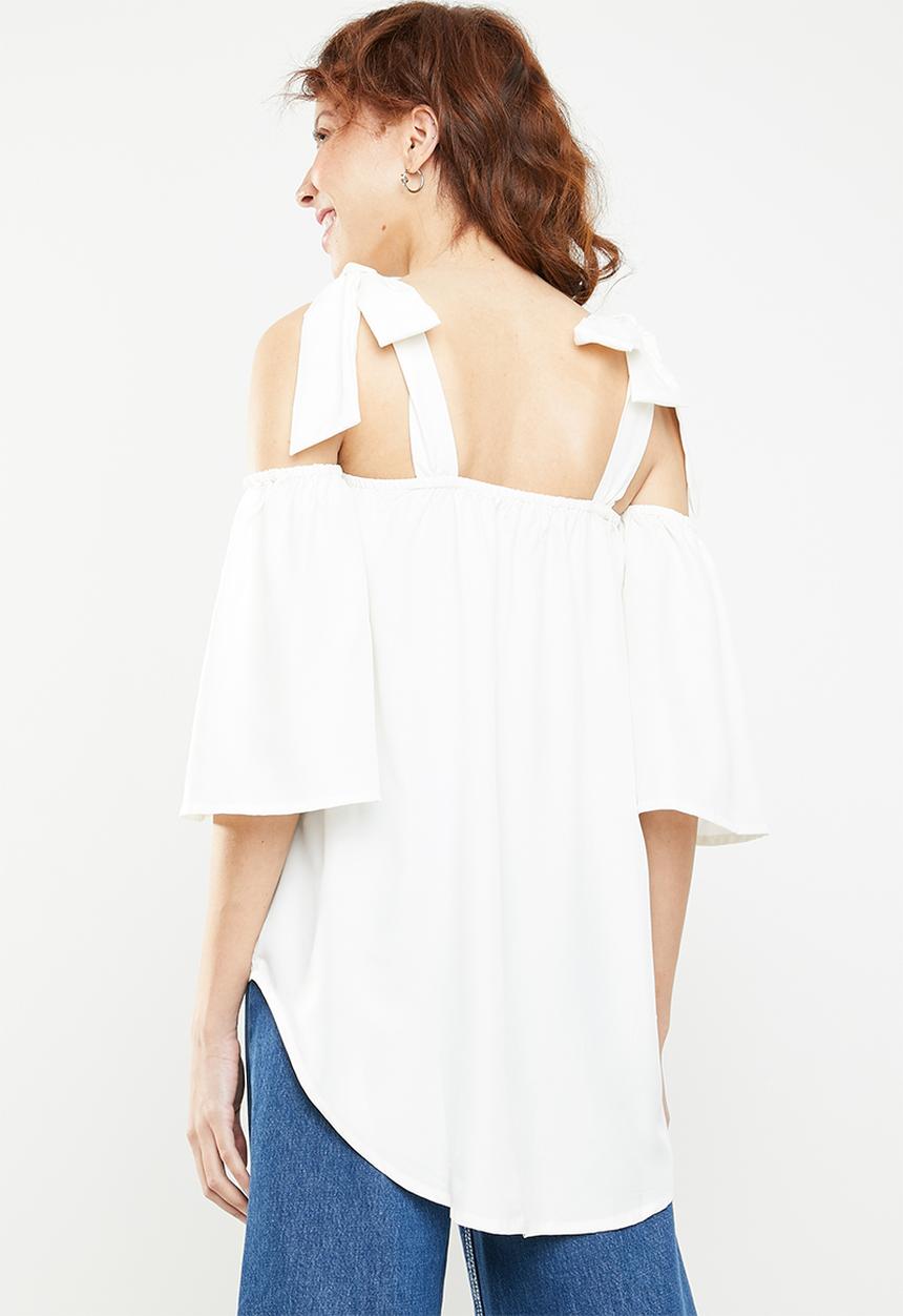 STYLE REPUBLIC - Cold shoulder blouse - white