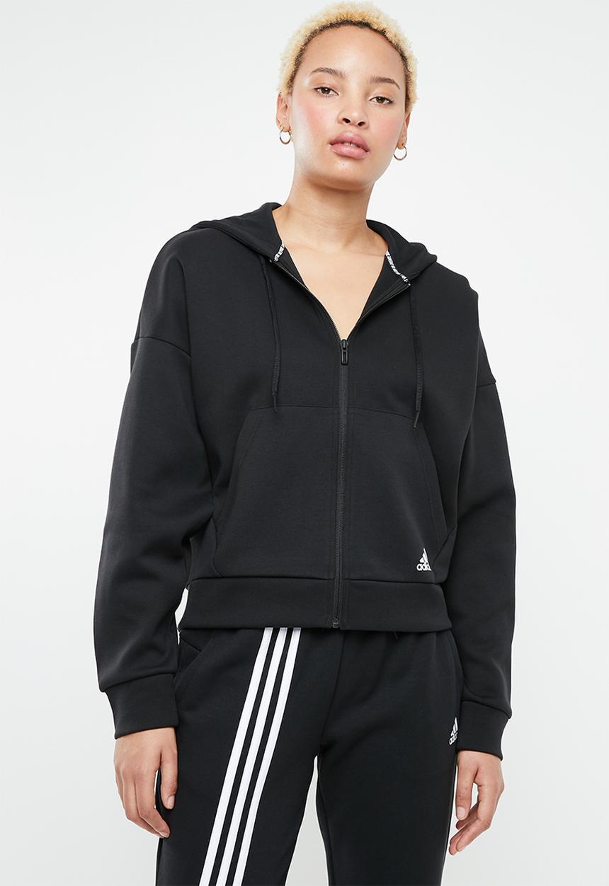 adidas Performance - MH 3 stipes dk hoodie - black