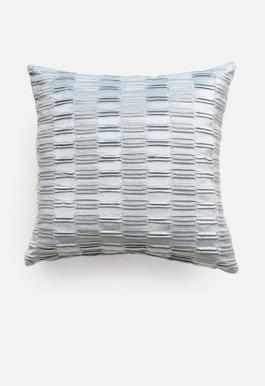 Sixth Floor - Cole velvet cushion cover - duckegg