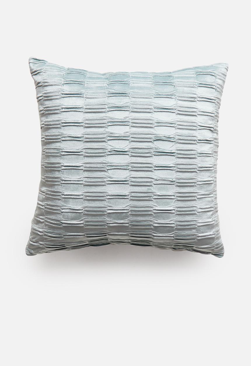 Sixth Floor - Cole velvet cushion cover - duckegg